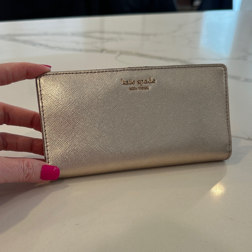 Kate Spade Metallic Gold Card Wallet